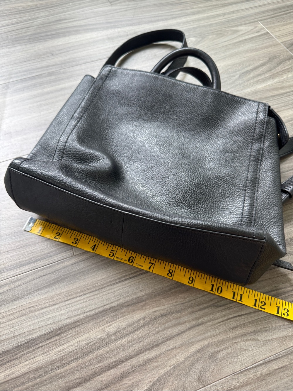 Fossil Black Leather Backpack with Gold Hardware - Picture 6 of 9